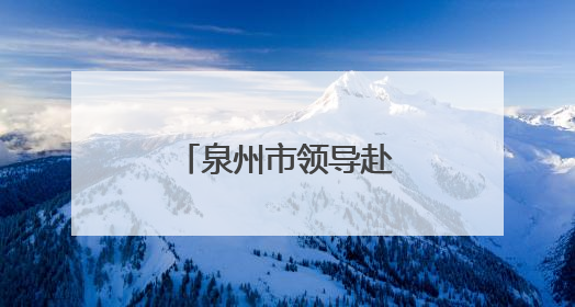 泉州市领导赴台商投资区调研重点招商项目